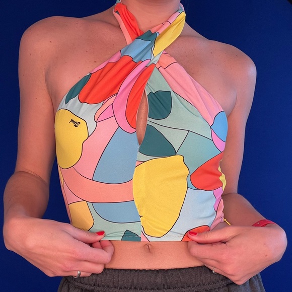 Staud Citrus Kai Top multicolor halter top - Picture 3 of 9